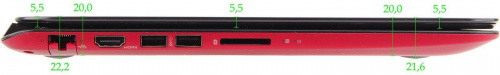 HP Envy Sleekbook 6-1031er  (B6W54EA) задняя часть