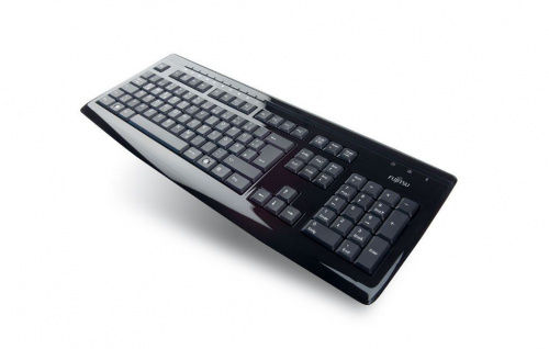 Fujitsu Keyboard KB SLIM MF PIANO BLACK RUS GB вид спереди