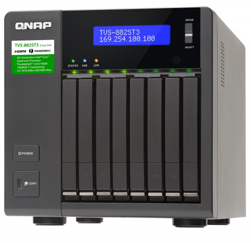 QNAP TVS-882ST3-i5-8G вид сбоку